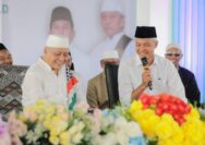 Capres 03 Ganjar Pranowo silaturahmi ke Ponpes An Nawawi di Berjan, Dusun IV, Lugosobo, Kecamatan Gebang, Kabupaten Purworejo, Jawa Tengah